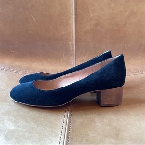 Madewell The Ella Pump Side 8.5 M in true black suede